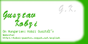 gusztav kobzi business card